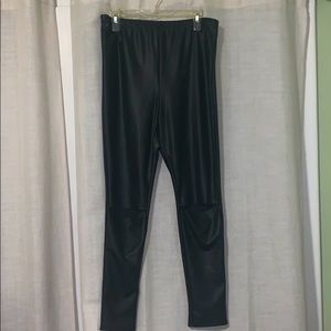 Faux leather leggings